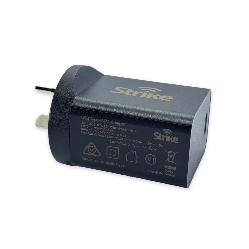 Strike 30W USB-C PD Fast Wall Charger