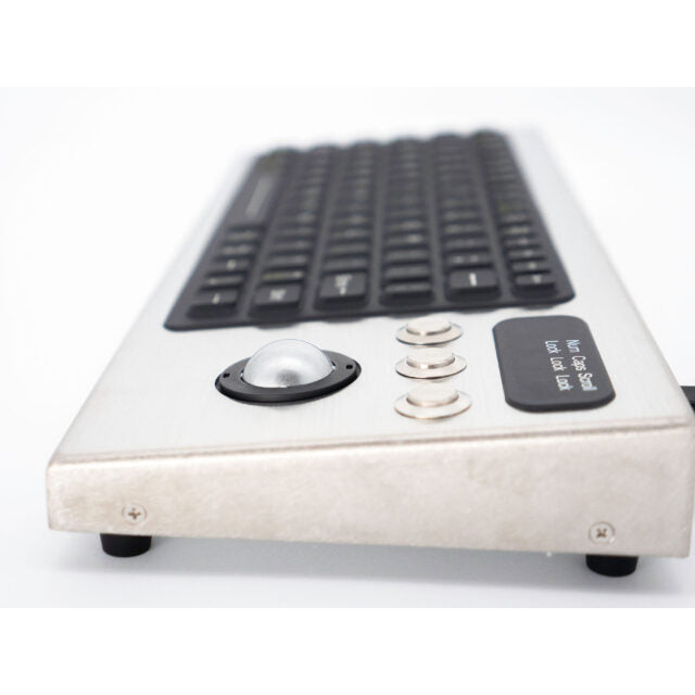 iKey Stainless Steel Keyboard with Integrated Trackball