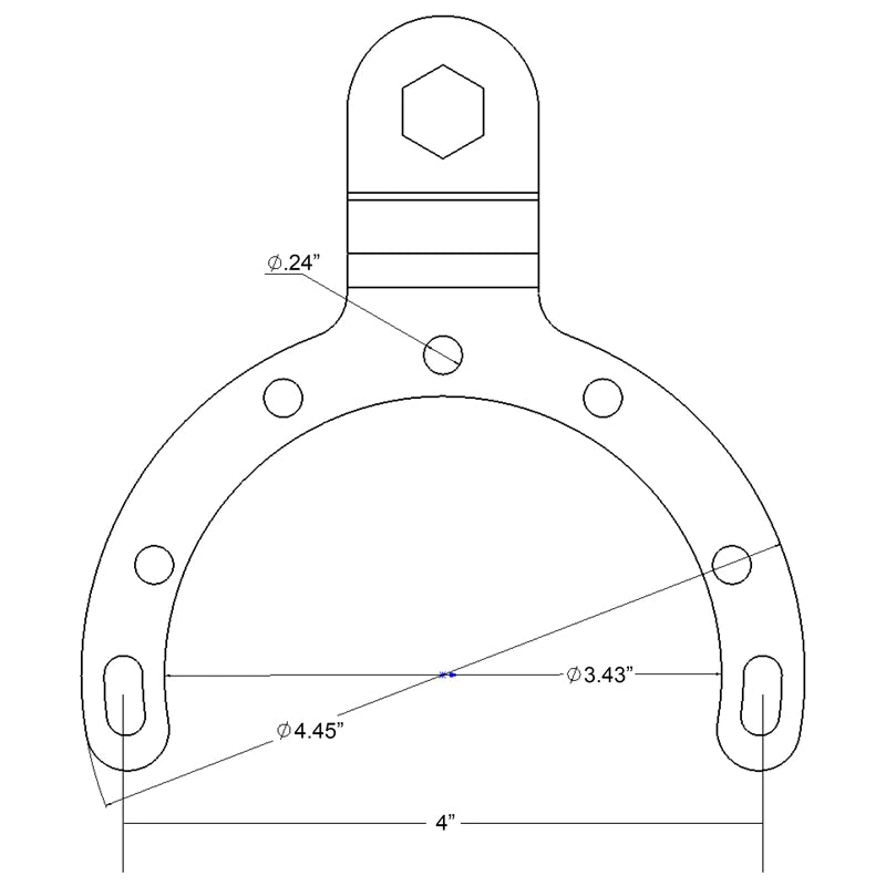 RAM® Large Gas Tank Base w/ 1" Ball for Motorcycles (RAM-B-411U)