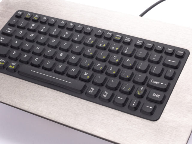 iKey Compact Backlit Industrial Keyboard - Stainless Steel