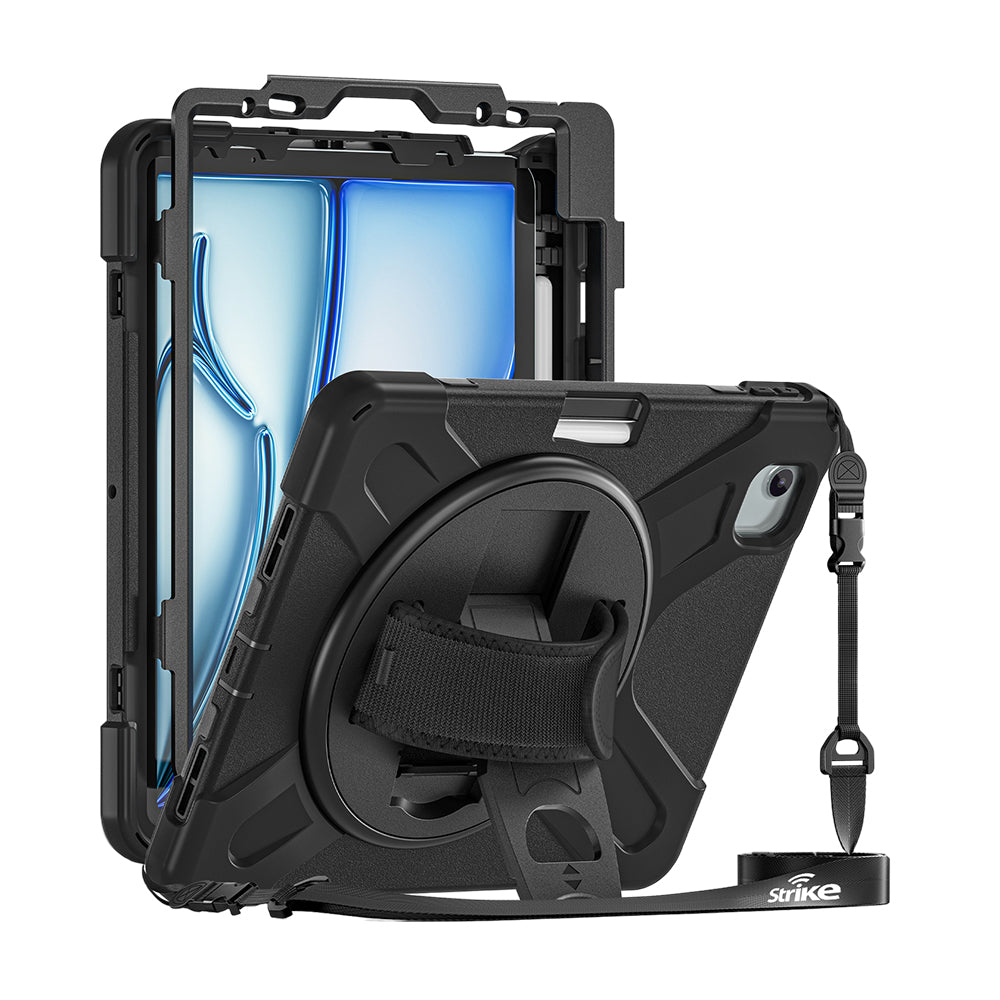 Strike Rugged Case with Hand Strap and Lanyard for Apple iPad Air 11 (2024)