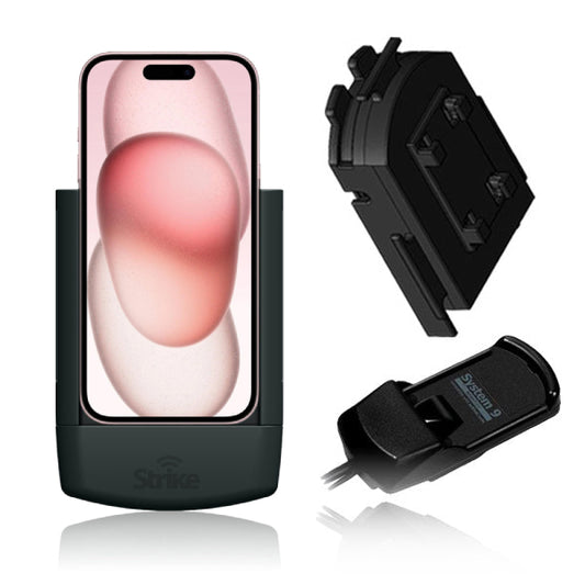 iPhone 15 Solution for Bury System 9 with Strike Alpha Cradle & Adapter