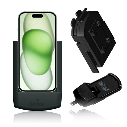 iPhone 15 Plus Solution for Bury System 9 with Strike Alpha Cradle & Adapter