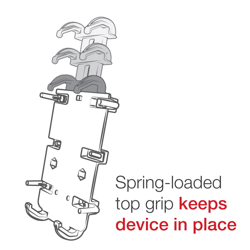 RAM® Quick-Grip™ XL Spring-Loaded Phone Mount with Drill-Down Base (RAM-B-138-PD4U)