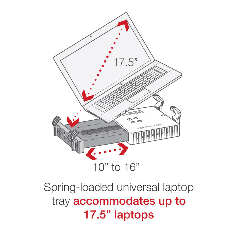 RAM® Universal Drill-Down Vertical Laptop Mount (RAM-VBD-128-SW1)