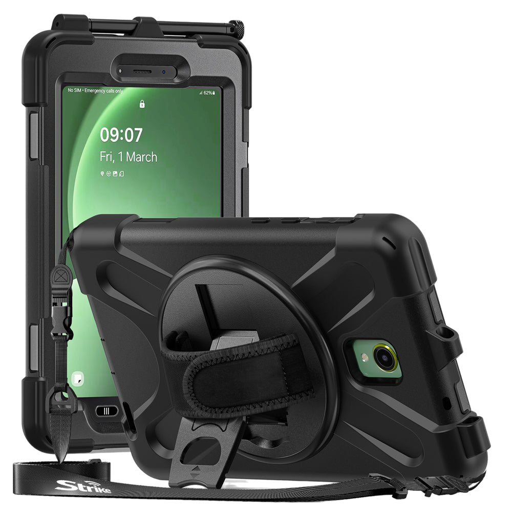 Strike Rugged Case with Hand Strap and Lanyard for Samsung Galaxy Tab Active5