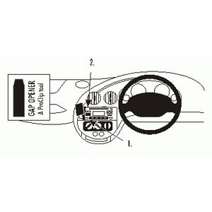 ClicOn No Holes Dash Mount for Ford Ka 97-08