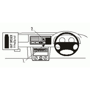 ClicOn No Holes Dash Mount for Volkswagen Bora 99-03